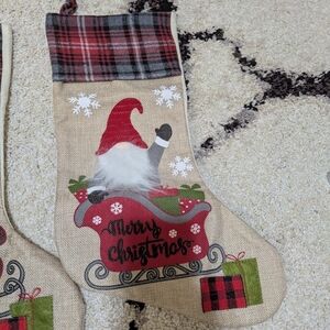 Festive Christmas Stocking with Gnome Design